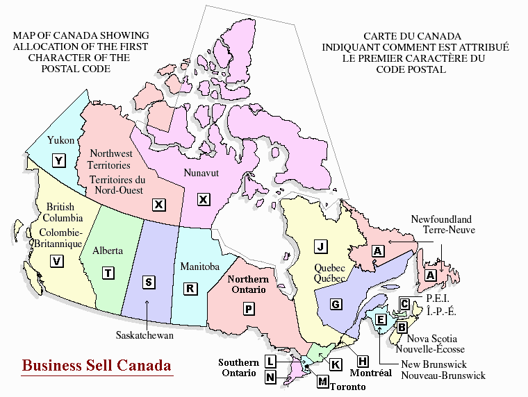Click - Map of Canada